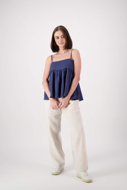 The Blue Lake Linen top