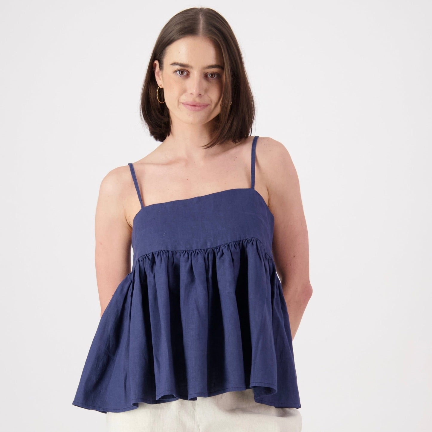 Blue Lake Linen Top