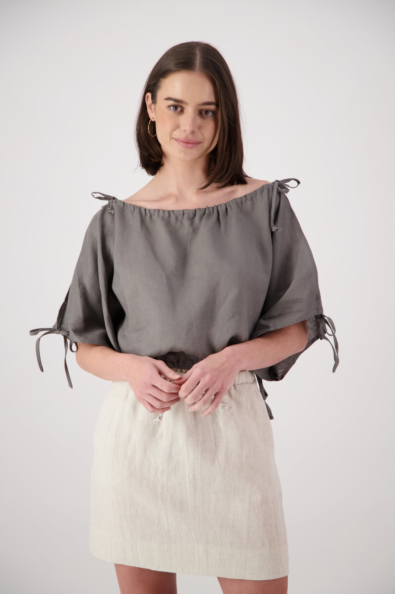 Naseby Tie Linen Top