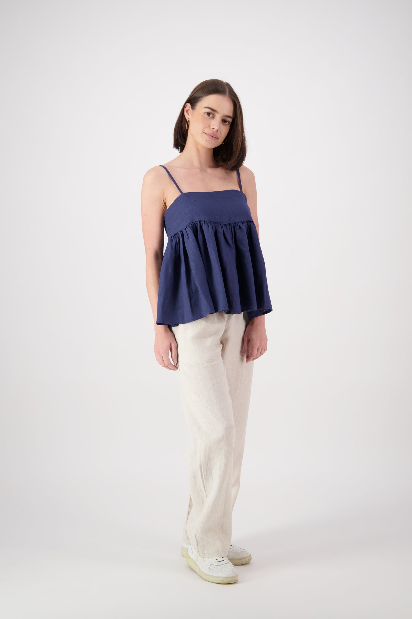 Blue Lake Linen Top