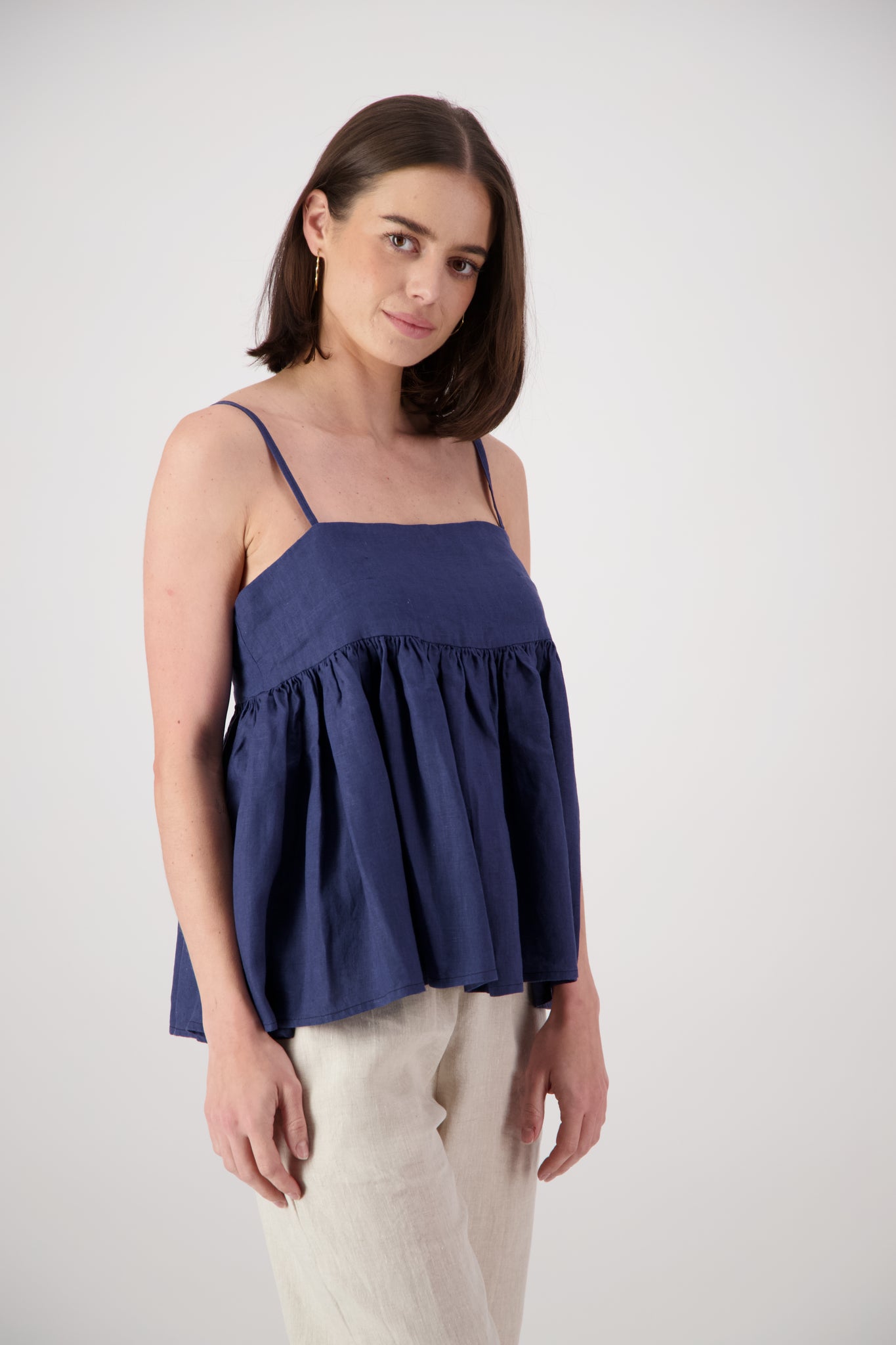 Blue Lake Linen Top