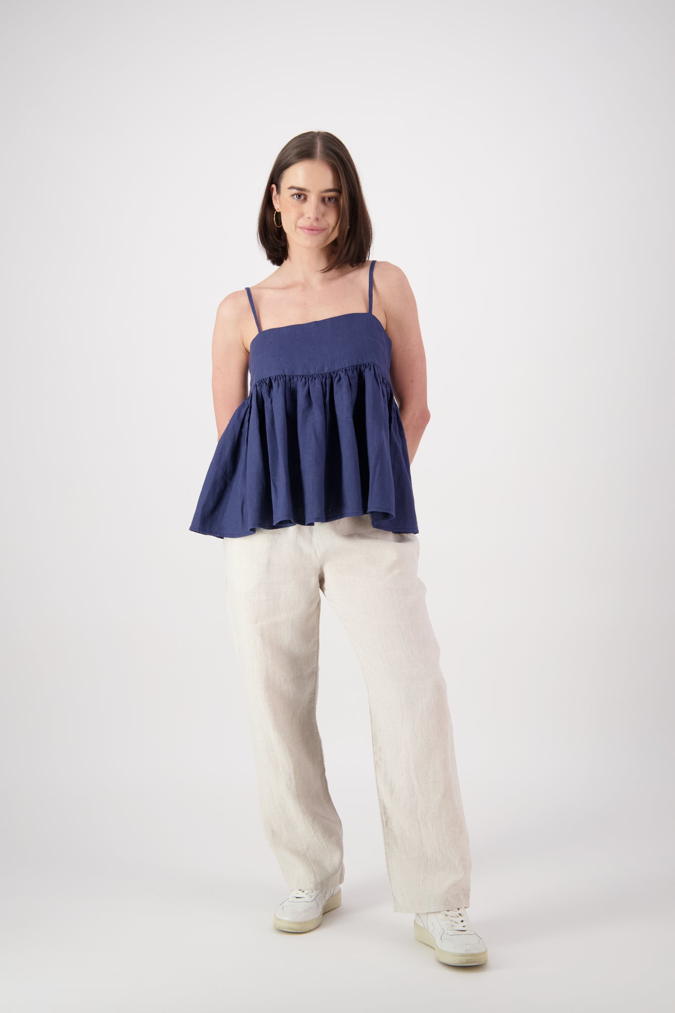 Blue Lake Linen Top