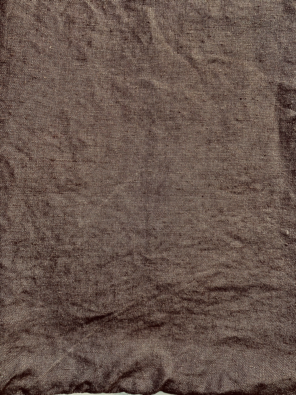 Stone fabric swatch: "Stone deadstock linen fabric swatch — Rough Ridge singlet colourway, Lohi Linen Central Otago"